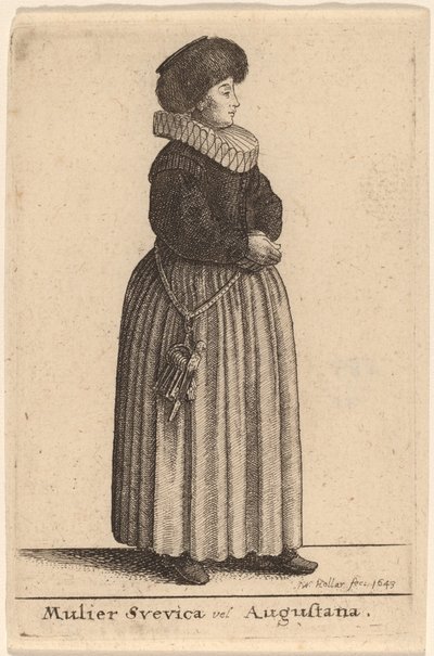 एक स्वीडिश या ऑगस्टान महिला द्वारा Wenceslaus Hollar