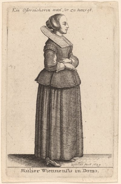 सदन में वियना की महिला द्वारा Wenceslaus Hollar