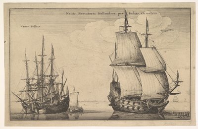 डच वेस्ट इंडीज डच ईस्ट Indiaman, 1647 के माध्यम से व्यापारी जहाजों पाल। द्वारा Wenceslaus Hollar