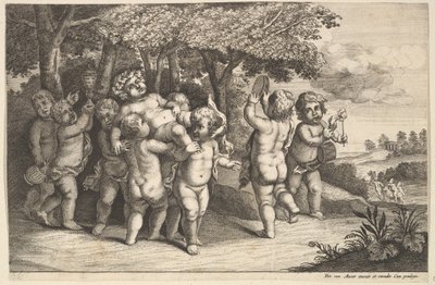 नौ छोटे लड़के, 1625-77। द्वारा Wenceslaus Hollar