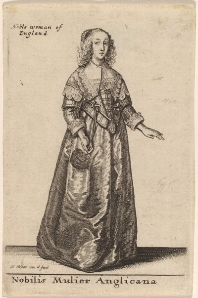 एक कुलीन अंग्रेज महिला द्वारा Wenceslaus Hollar