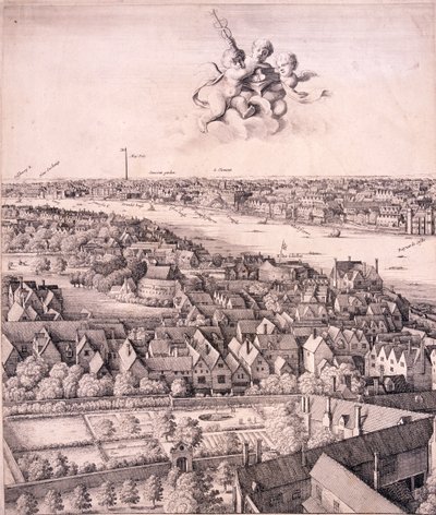 लंदन का विहंगम दृश्य, c1670 द्वारा Wenceslaus Hollar