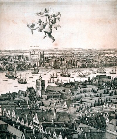 लंदन का विहंगम दृश्य, c1670 द्वारा Wenceslaus Hollar