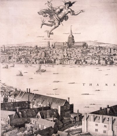 लंदन का विहंगम दृश्य, c1670 द्वारा Wenceslaus Hollar