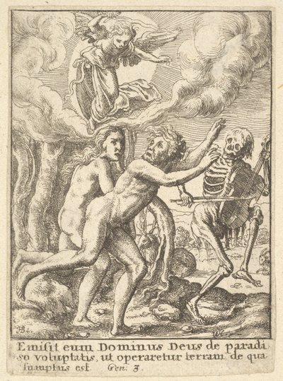 पैराडाइज लॉस्ट, डांस ऑफ डेथ, 1651 से। द्वारा Wenceslaus Hollar