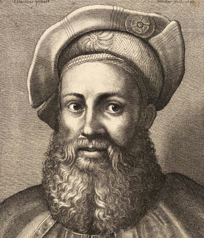 पिएत्रो अरेटिनो का चित्र, c.1670 द्वारा Wenceslaus Hollar
