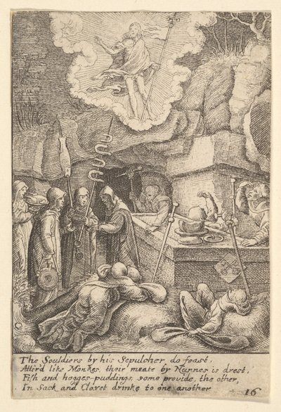 पुनरुत्थान, 1625-77। द्वारा Wenceslaus Hollar