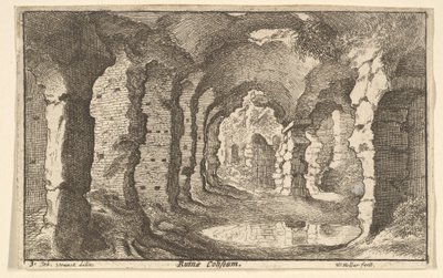 कोलिज़ीयम के खंडहर, सीए। 1650 द्वारा Wenceslaus Hollar