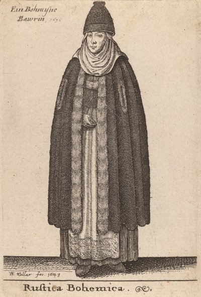 बोहेमियन देश, 1643। द्वारा Wenceslaus Hollar