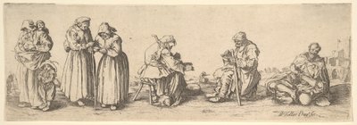 छह पुरुष और महिला भिखारी, 1630। द्वारा Wenceslaus Hollar
