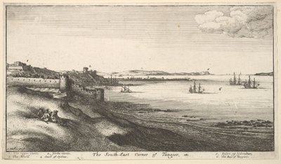 टंगियर के दक्षिण पूर्व कोने, 1669-73। द्वारा Wenceslaus Hollar