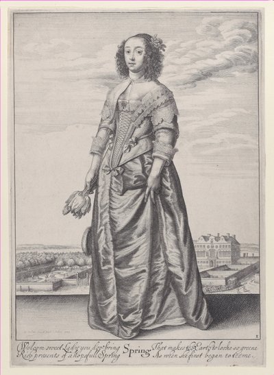 स्प्रिंग, फ्रॉम द सीजन्स, 1643-44., 1643-44। द्वारा Wenceslaus Hollar