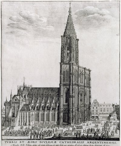 स्ट्रासबर्ग कैथेड्रल, 1645 द्वारा Wenceslaus Hollar