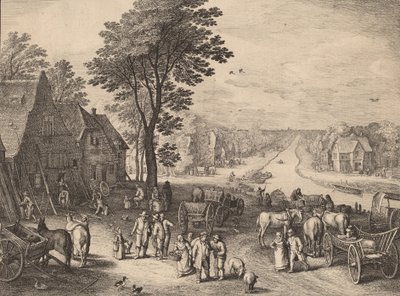 नहर, 1650। द्वारा Wenceslaus Hollar