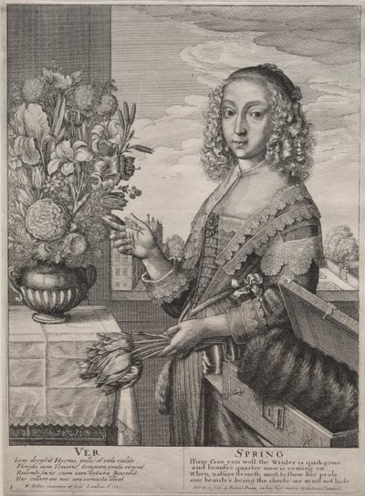 द फोर सीजन्स: स्प्रिंग, 1641। द्वारा Wenceslaus Hollar