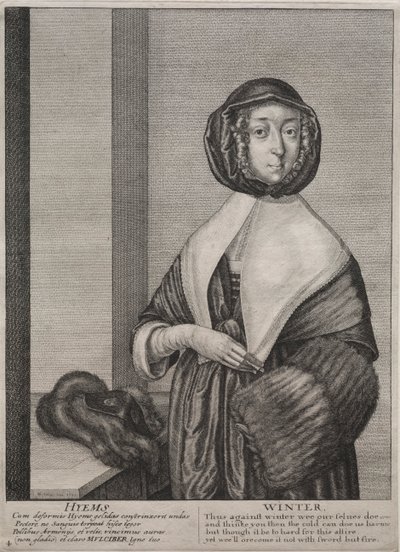 द फोर सीजन्स: विंटर, 1641। द्वारा Wenceslaus Hollar