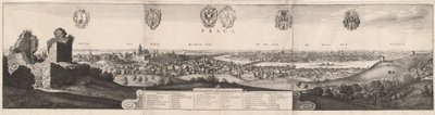 प्राग का महान दृश्य, 1649। द्वारा Wenceslaus Hollar