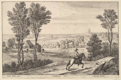 द हॉर्समैन, 1650। द्वारा Wenceslaus Hollar
