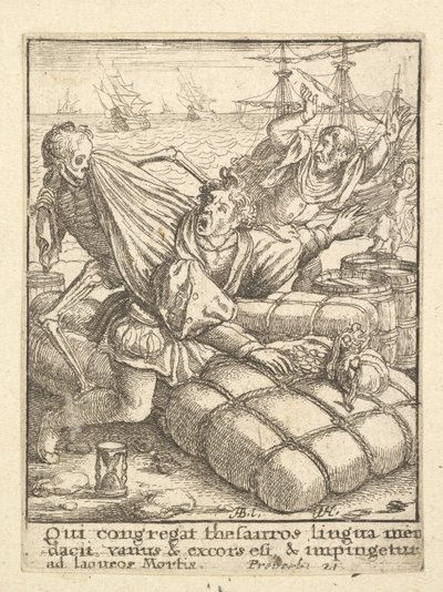 मर्चेंट, डांस ऑफ़ डेथ, 1651 से। द्वारा Wenceslaus Hollar