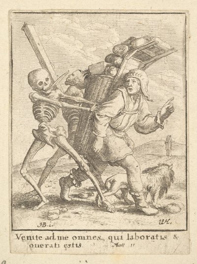 पेडल, डांस ऑफ़ डेथ, 1651 से। द्वारा Wenceslaus Hollar