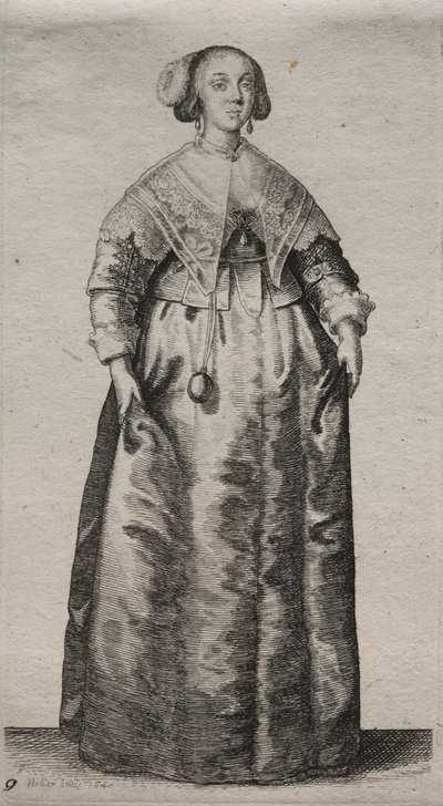 अंग्रेजी महिलाओं की कई आदतें, नोबेलिटी से कंट्री वुमेन तक ..., 1640। द्वारा Wenceslaus Hollar