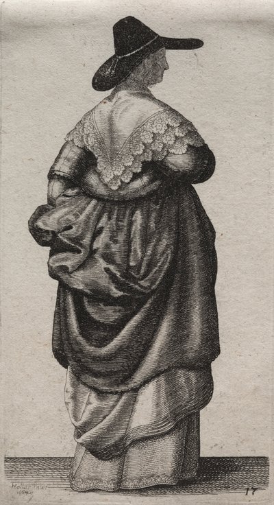 अंग्रेजी महिलाओं की कई आदतें, नोबेलिटी से कंट्री वुमेन तक ..., 1640। द्वारा Wenceslaus Hollar