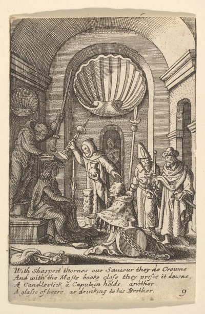 १६२५-। Christ ईसा मसीह का उपहास। द्वारा Wenceslaus Hollar