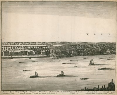 लैंबेथ से लंदन और वेस्टमिंस्टर की संभावना द्वारा Wenceslaus Hollar