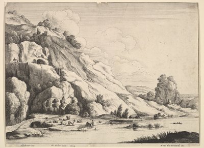 पत्थर का पुल, 1649। द्वारा Wenceslaus Hollar