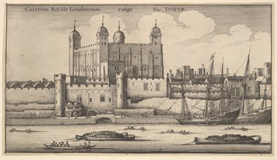 टॉवर ऑफ़ लंदन, 1625-77। द्वारा Wenceslaus Hollar