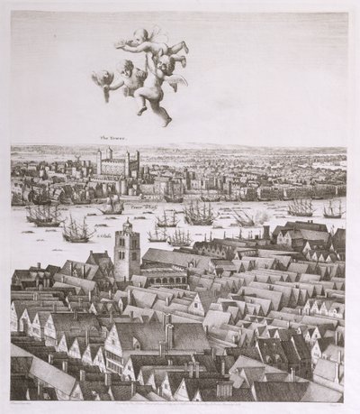 लंदन का दृश्य, 1647 प्रकाशित द्वारा Wenceslaus Hollar