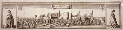 विंडसर कैसल, बर्कशायर के दक्षिण की ओर का दृश्य, c1660 द्वारा Wenceslaus Hollar