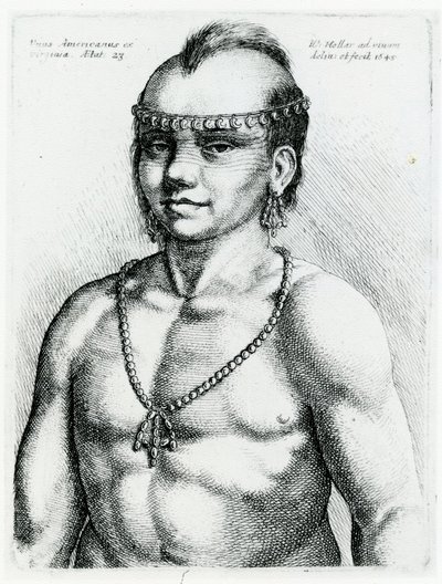 वर्जिनियन इंडियन, 1645 द्वारा Wenceslaus Hollar