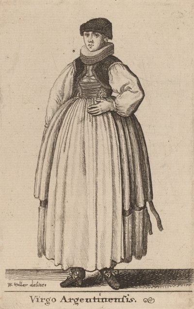 अर्जेंटीना कुंवारी। द्वारा Wenceslaus Hollar