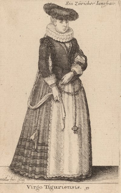 कन्या टिगुरीन्सिस, 1649। द्वारा Wenceslaus Hollar