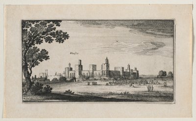 दक्षिणपूर्व से विंडसर कैसल, 1644। द्वारा Wenceslaus Hollar