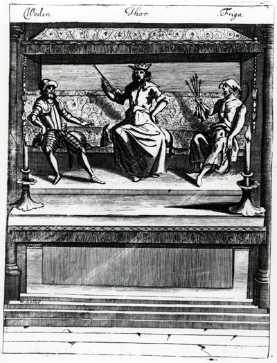 वोडेन, थोर और फ्रिगा द्वारा Wenceslaus Hollar