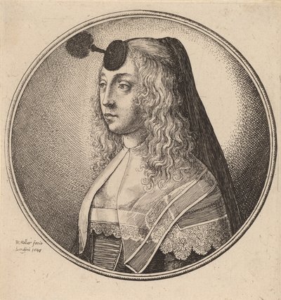 एंटवर्प की महिला, 1643। द्वारा Wenceslaus Hollar