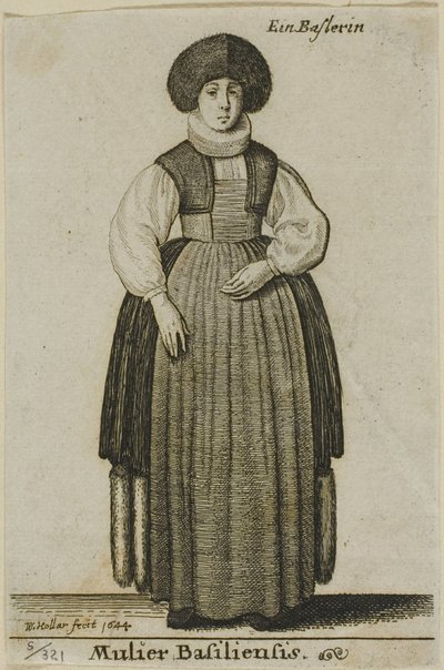 बासेल की महिला द्वारा Wenceslaus Hollar