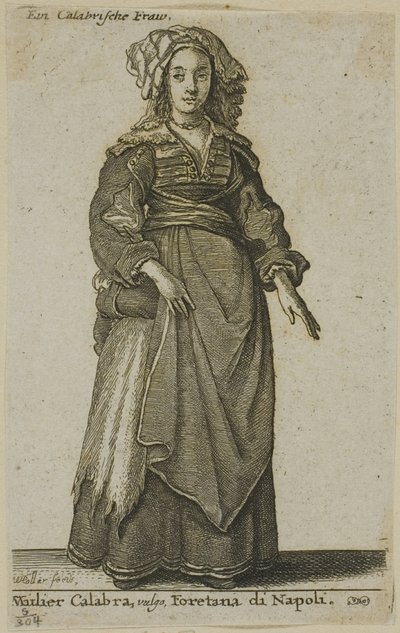 कैलाब्रिया की महिला द्वारा Wenceslaus Hollar