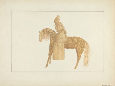 घोड़े पर मकई की भूसी गुड़िया, 19351942। द्वारा विल्बर एम राइस