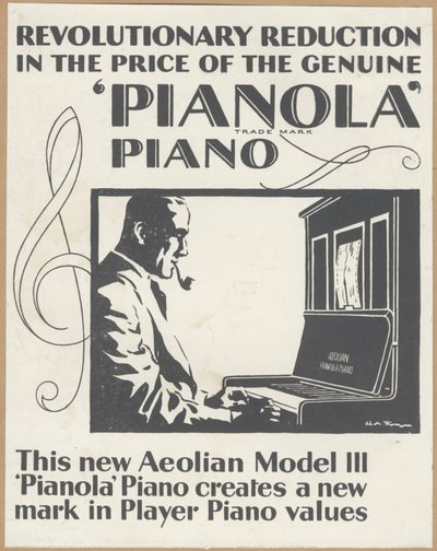 वातज कंपनी Pianolas, 1920 के दशक द्वारा विल्फ्रेड फ्रायर