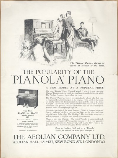 वातज कंपनी Pianolas, 1920 के दशक द्वारा विल्फ्रेड फ्रायर