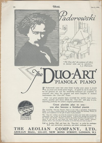वातज कंपनी Pianolas, 1924 द्वारा विल्फ्रेड फ्रायर