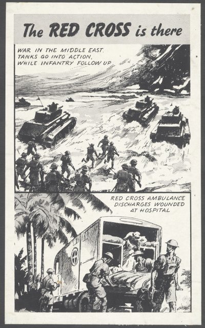 रेड क्रॉस युद्धकालीन विज्ञापन, 1940s द्वारा विल्फ्रेड फ्रायर