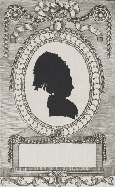 काउंटेस एनजेनबर्ग का सिल्हूट, स्टिफ्ट्सफ्राउलिन, 1784-1834। द्वारा विल्हेम एकरमैन