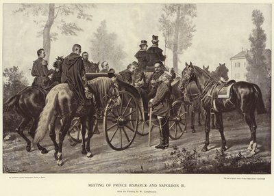 प्रिंस बिस्मार्क और नेपोलियन III की बैठक द्वारा Wilhelm Camphausen