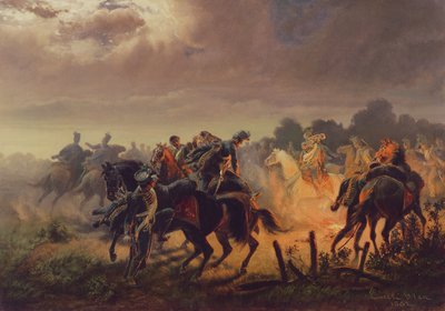 इतालवी अभियान 1848-49, 1862 में नाइट अलर्ट, हुसार चौकी द्वारा विल्हेम एमेल
