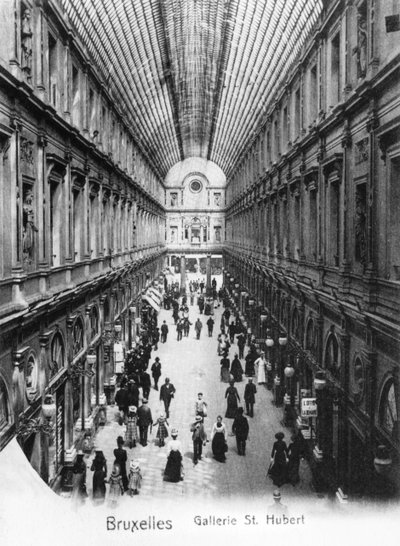 ब्रसेल्स में सेंट ह्यूबर्ट गैलरी, c.1900 द्वारा विल्हेम हॉफमैन