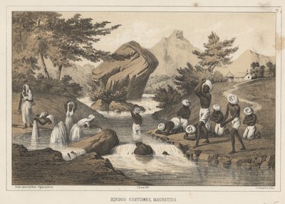 हिंदो कॉस्टयूम, मॉरीशस, 1855 द्वारा विल्हेम जोसेफ हेन